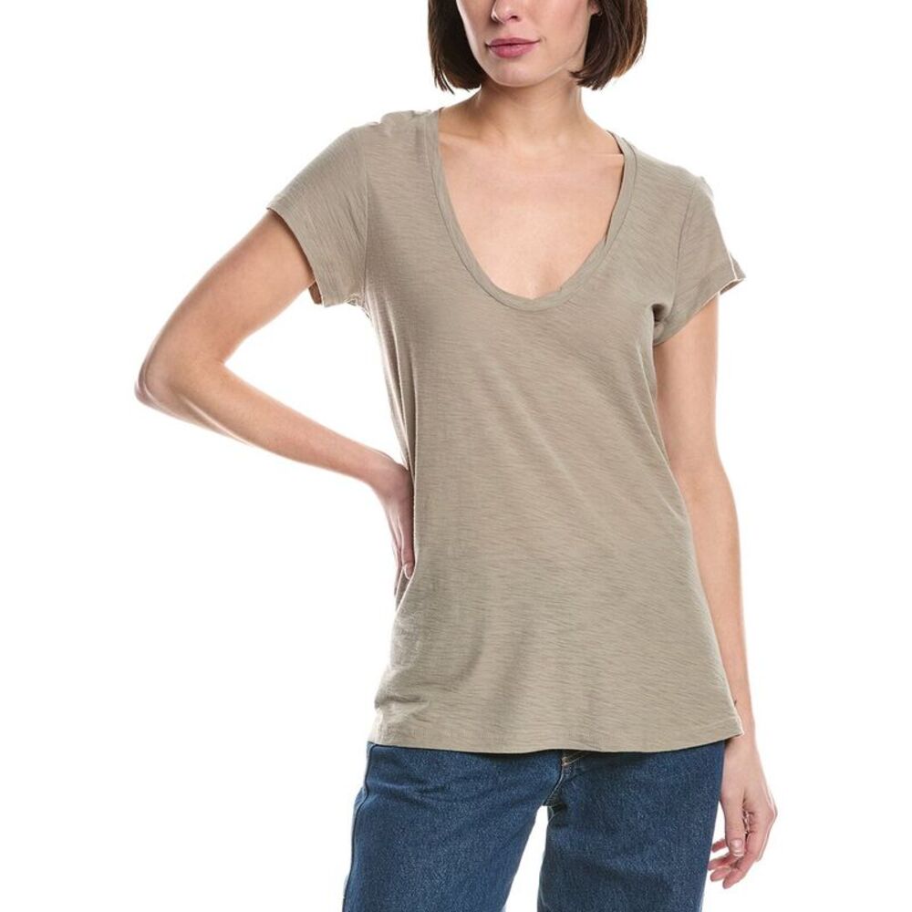 James Perse Womens Sheer Slub T-Shirt